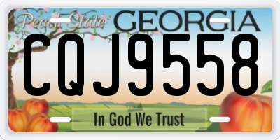 GA license plate CQJ9558