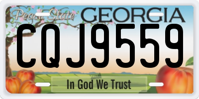 GA license plate CQJ9559