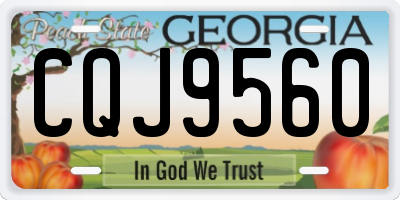 GA license plate CQJ9560
