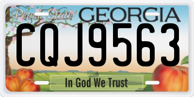GA license plate CQJ9563