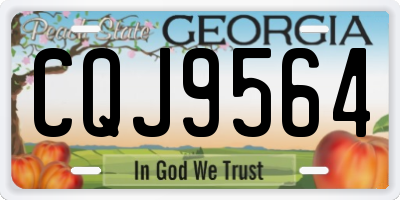 GA license plate CQJ9564