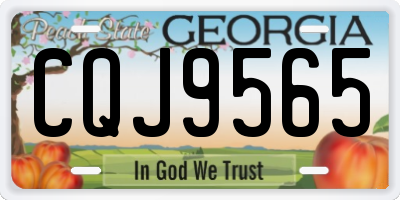 GA license plate CQJ9565