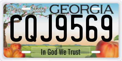 GA license plate CQJ9569