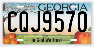 GA license plate CQJ9570
