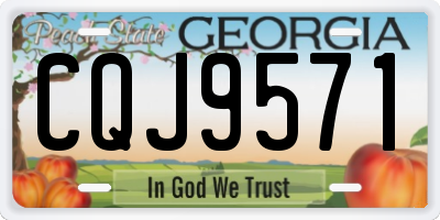 GA license plate CQJ9571