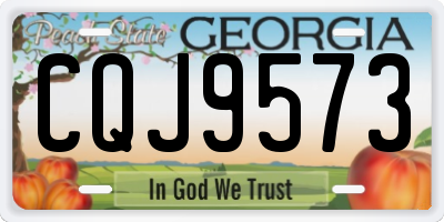 GA license plate CQJ9573