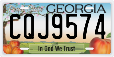 GA license plate CQJ9574