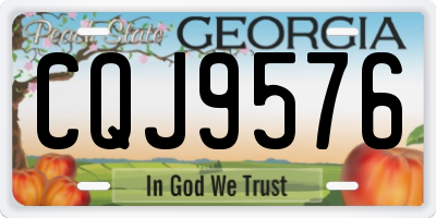 GA license plate CQJ9576