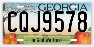 GA license plate CQJ9578