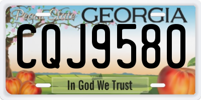 GA license plate CQJ9580