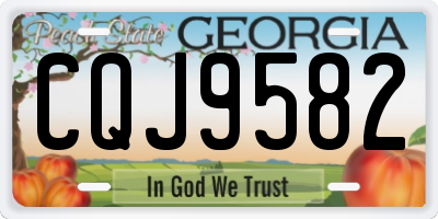 GA license plate CQJ9582