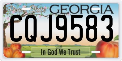 GA license plate CQJ9583