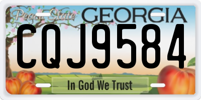 GA license plate CQJ9584