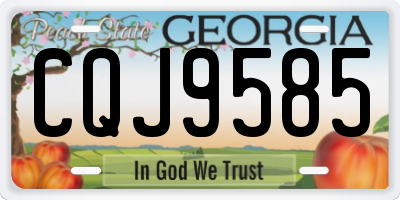GA license plate CQJ9585
