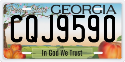 GA license plate CQJ9590