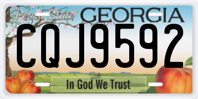 GA license plate CQJ9592