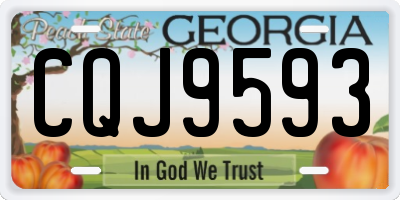 GA license plate CQJ9593