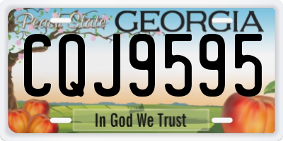 GA license plate CQJ9595