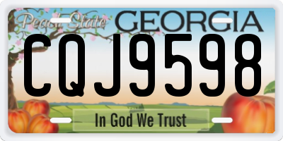 GA license plate CQJ9598