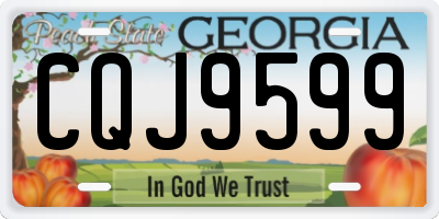 GA license plate CQJ9599
