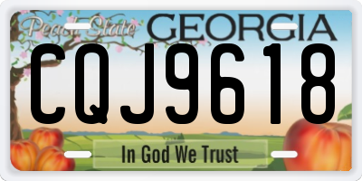 GA license plate CQJ9618