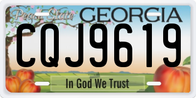 GA license plate CQJ9619
