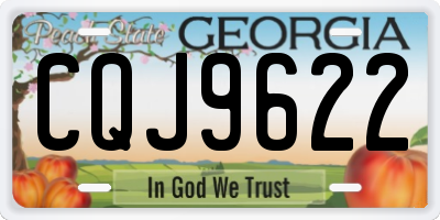 GA license plate CQJ9622