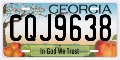 GA license plate CQJ9638