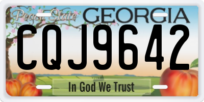 GA license plate CQJ9642