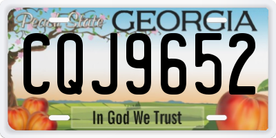 GA license plate CQJ9652