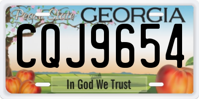 GA license plate CQJ9654