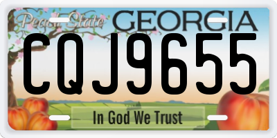 GA license plate CQJ9655