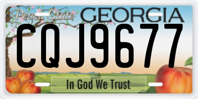 GA license plate CQJ9677