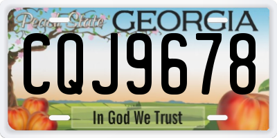 GA license plate CQJ9678