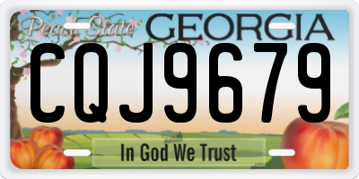 GA license plate CQJ9679