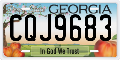 GA license plate CQJ9683