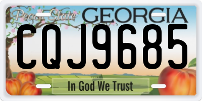 GA license plate CQJ9685