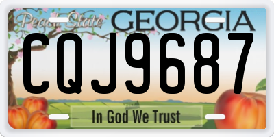 GA license plate CQJ9687
