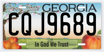 GA license plate CQJ9689