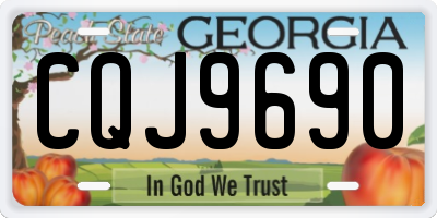 GA license plate CQJ9690