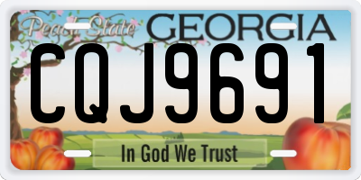 GA license plate CQJ9691