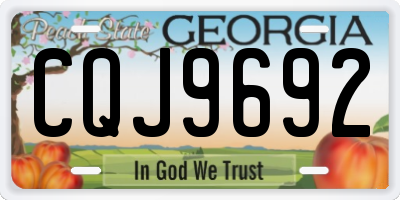 GA license plate CQJ9692