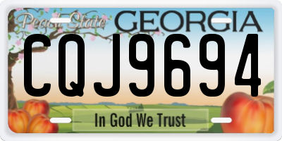 GA license plate CQJ9694