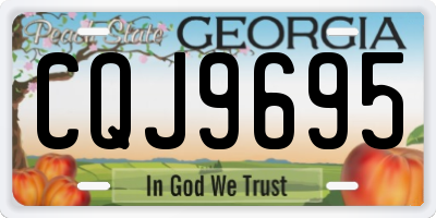 GA license plate CQJ9695