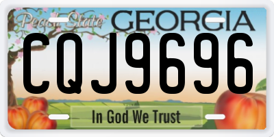GA license plate CQJ9696