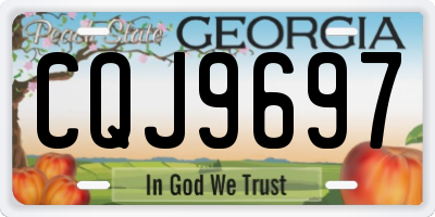 GA license plate CQJ9697