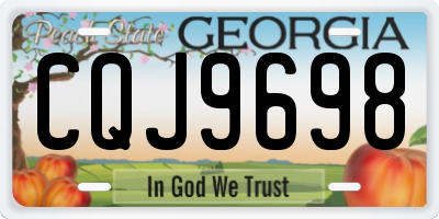 GA license plate CQJ9698