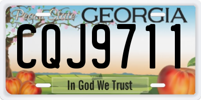 GA license plate CQJ9711