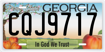 GA license plate CQJ9717