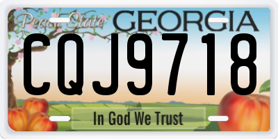 GA license plate CQJ9718
